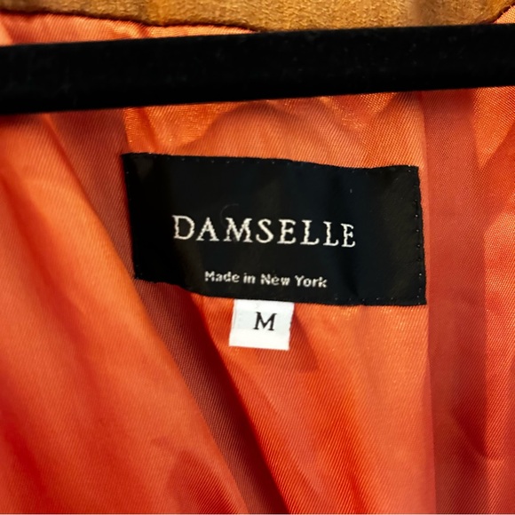 Vintage Damselle Women's Stylish Burnt Orange Utility Jacket with Fur Trim - Picture 7 of 7